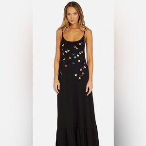 Lauren Moshi Beatrix Mini Butterflies Maxi Dress